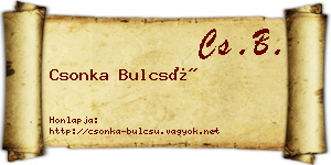 Csonka Bulcsú névjegykártya